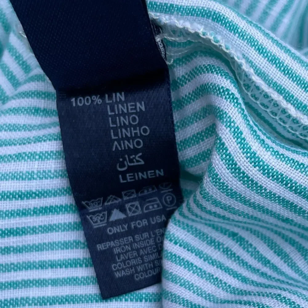 Vilebrequin Striped Sleeveless Dress with Embroidered Detail Size 6